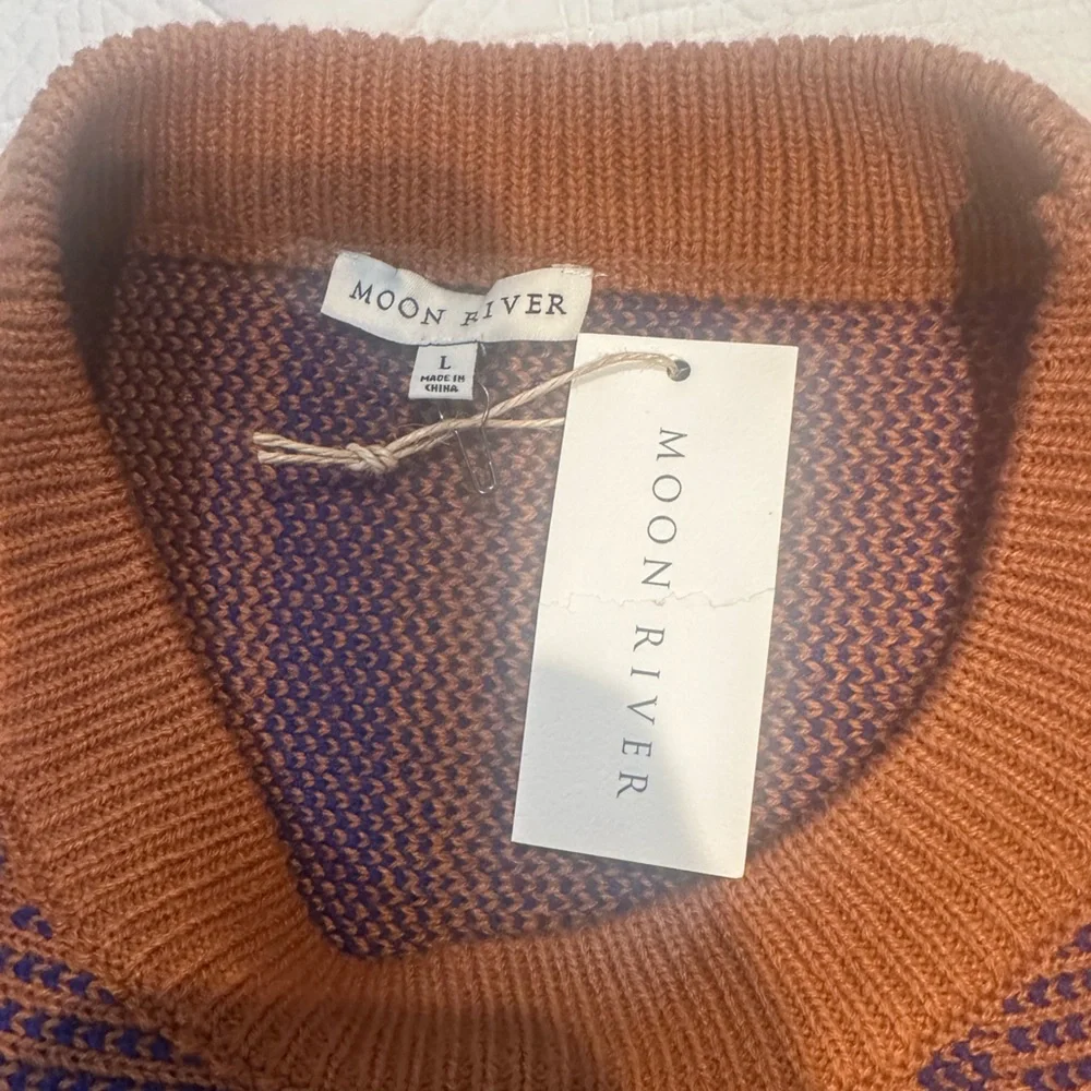 Anthropologie Moon River Plaid Sweater - Picture 5 of 6